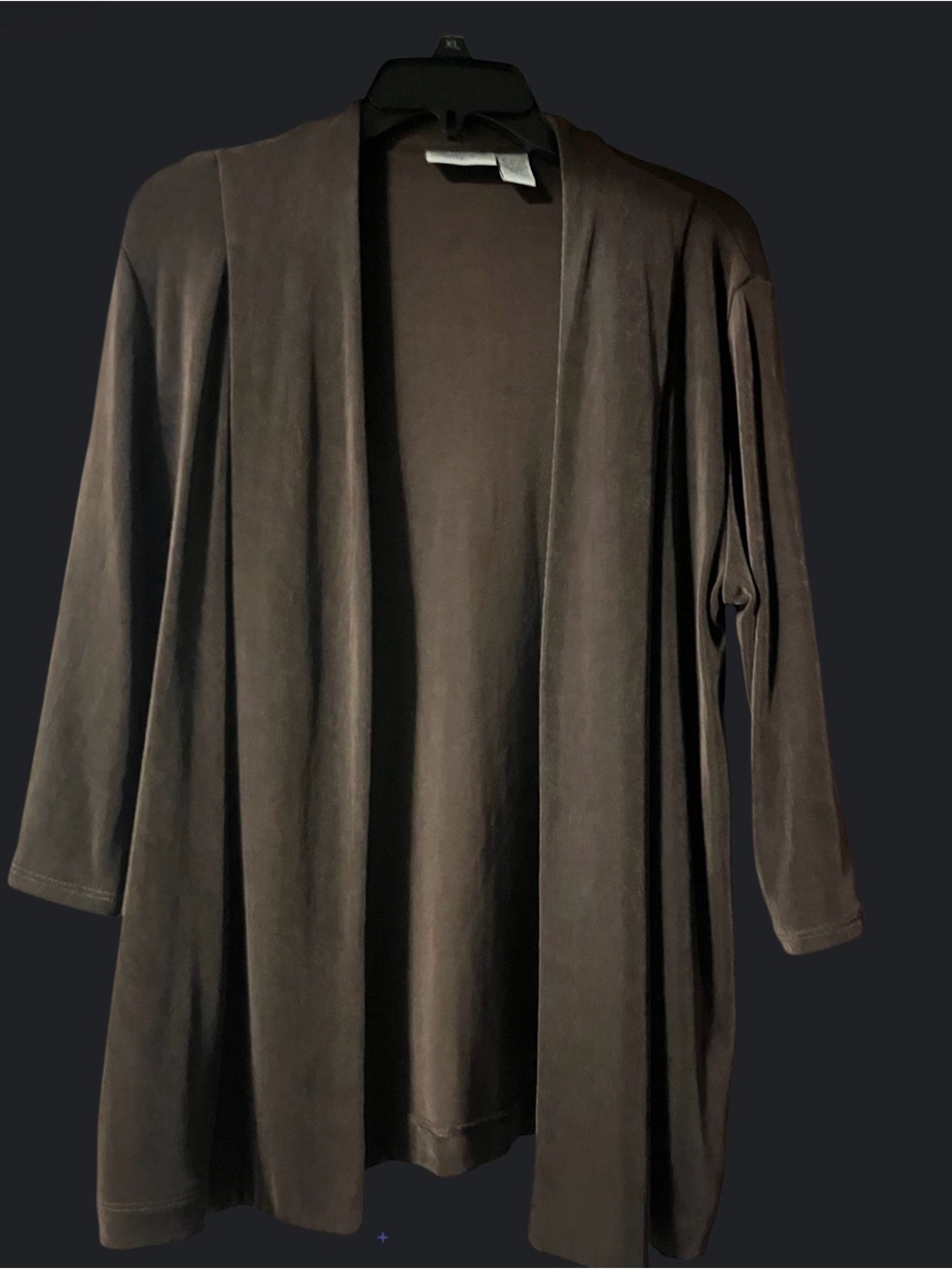Chico's Open-Front Long Cardigan - Brown